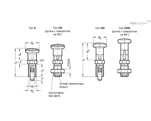 Штифт стопорный GN 818-10-12-CKN-A4 ELESA+GANTER Штифт стопорный GN 818-10-12-CKN-A4 ELESA+GANTER