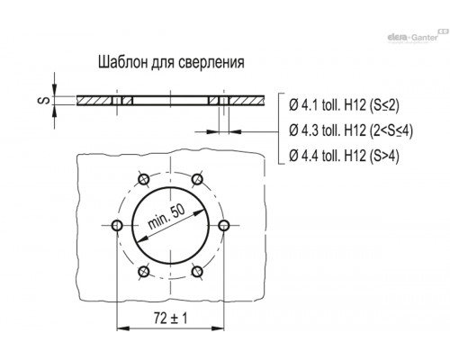 Фланец FRF+C (9101) ELESA+GANTER