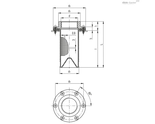 Фланец FRF+C (9101) ELESA+GANTER