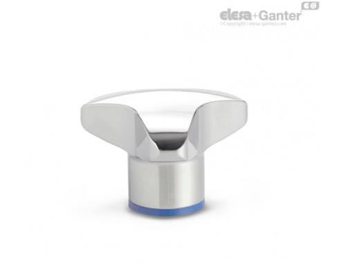 Трёхлепестковая ручка GN 5445-40-M8-PL-F ELESA+GANTER