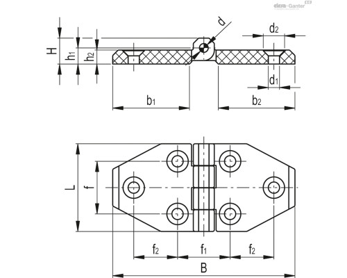 Петли CFM-TR-A.40-SH-5 (426006) ELESA+GANTER
