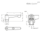 Плоская регулируемая ручка рычажного типа GN 302.1-22-M4-OS ELESA+GANTER