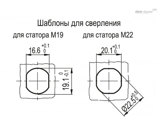 Замок CQ/A-M19x1-36-25 (421303) ELESA+GANTER