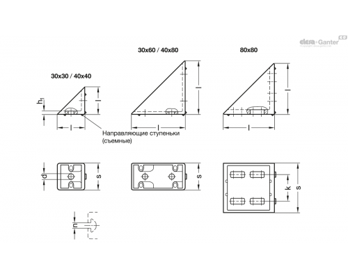 Кронштейн GN 30i-40408-A-ZW ELESA+GANTER