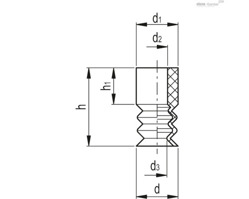 Вакуумная присоска VVL-08-A (VV.56007) ELESA+GANTER