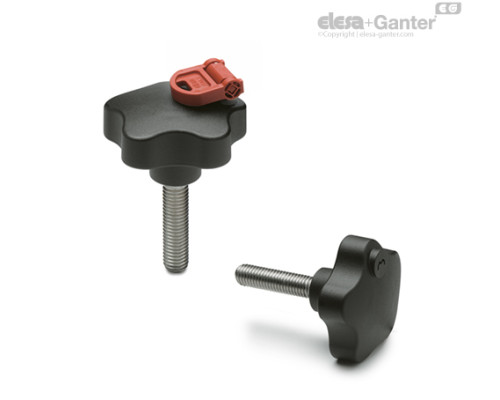 Лепестковая ручка с функцией защиты VLS.42-SST-p-M8x16 (76521) ELESA+GANTER