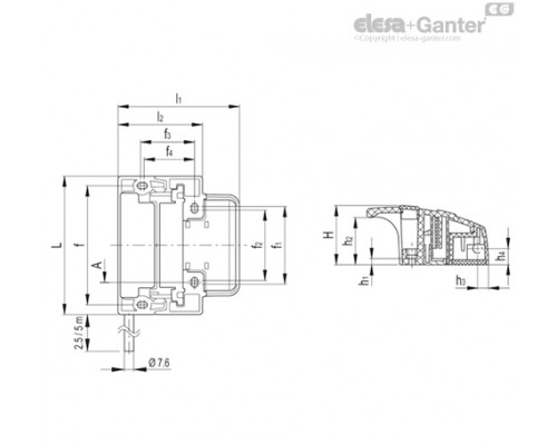 Ручка ESC-SFT.110-5-NC+NC-F-A-5 (225061) ELESA+GANTER