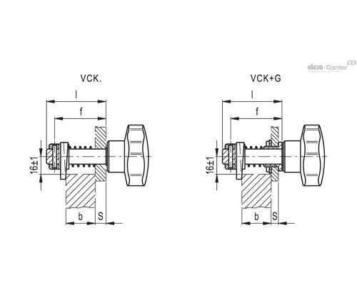 Пробойник VCK.70-54-D (68521) ELESA+GANTER