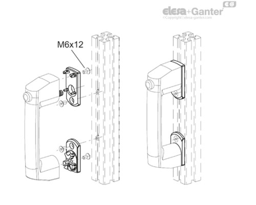 Монтажный комплект PM-M.2000/180 (15281) ELESA+GANTER