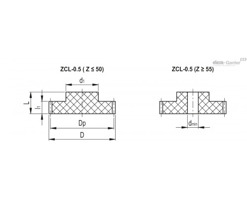 Зубчатая передача ZCL-0.5-25 (550013) ELESA+GANTER