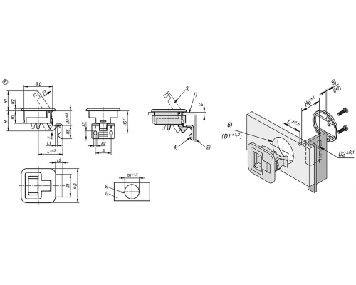 Защелка K1651.2102356000 Kipp