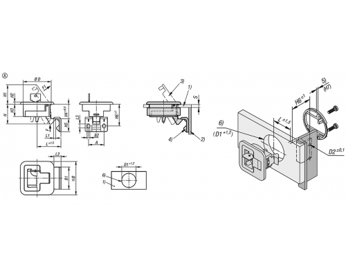 Защелка K1651.2102356000 Kipp