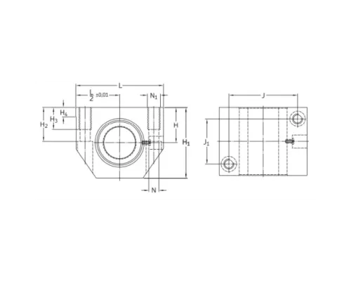 Линейный подшипник в сборе с корпусом SKF LUND 12 D