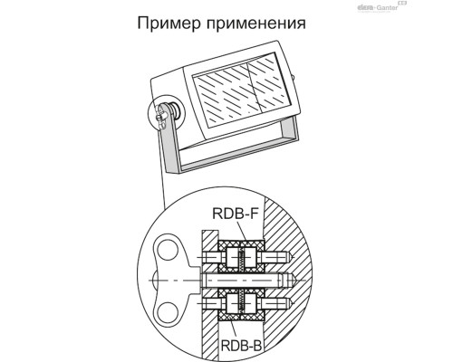 Зажимной элемент RDB.40-60-B (51993) ELESA+GANTER