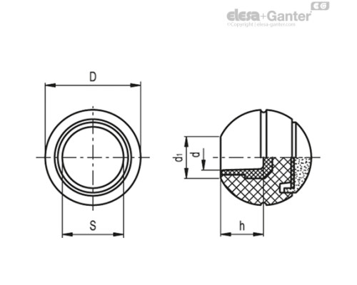 Сферическая ручка SH.35 N-10 (55011) ELESA+GANTER