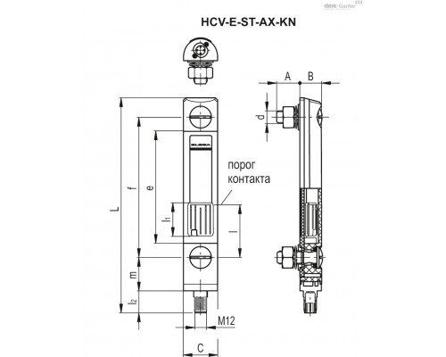 Индикатор HCV.76-E-ST-NC-70-M10-KN (11066-KN) ELESA+GANTER