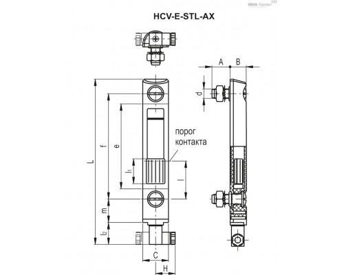 Индикатор HCV.76-E-ST-NC-70-M10-KN (11066-KN) ELESA+GANTER