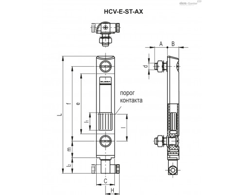 Индикатор HCV.76-E-ST-NC-70-M10-KN (11066-KN) ELESA+GANTER