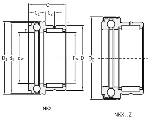 Подшипник NKX 15Z (15x24/29,2x23) DAS LAGER