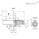 Маховичок цельнолитый VDS.100+IR-A12 (72682-R) ELESA+GANTER