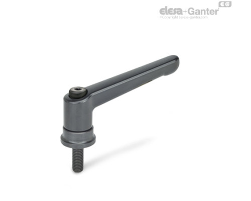 Регулируемая ручка рычажного типа GN 300.4-63-M6-27-SZ ELESA+GANTER