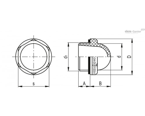 Смотровое стекло HCFE.12-3/8-EX (10851-R-EX) ELESA+GANTER