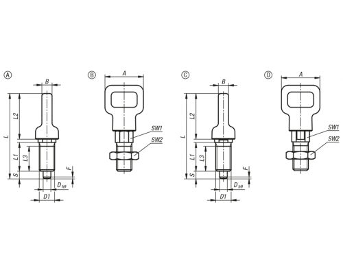 Штифты K2047.0104080 Kipp