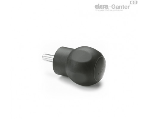Грибовидная лепестковая ручка EBK.43 p-M10x50-SOFT-C1 (245151-C1) ELESA+GANTER