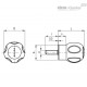 Грибовидная лепестковая ручка EBK.43 p-M10x50-SOFT-C1 (245151-C1) ELESA+GANTER