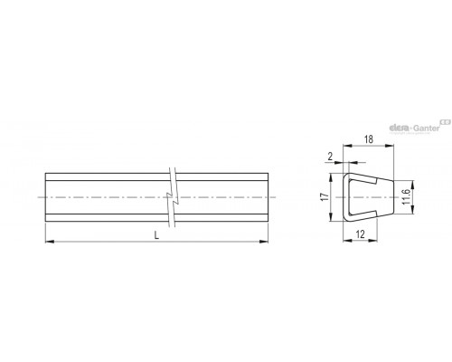 Направляющая GLP-HT-12-1500 (419206) ELESA+GANTER