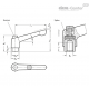 Регулируемая ручка рычажного типа GN 303.2-30-M5-SW-O ELESA+GANTER