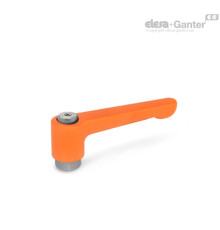 Плоская регулируемая ручка рычажного типа GN 302.1-22-M4-OS ELESA+GANTER