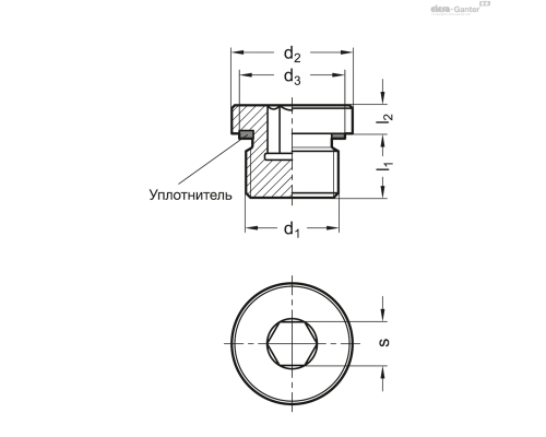 Заглушка GN 749-M12x1,5-A ELESA+GANTER