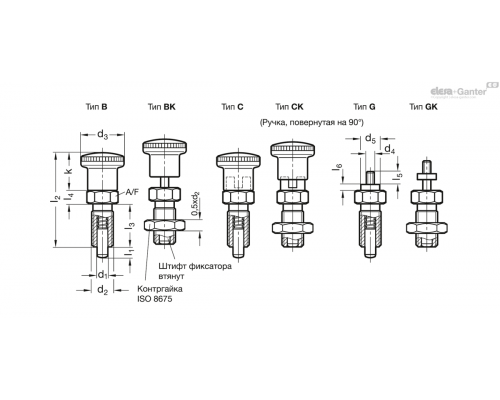 Штифт стопорный GN 817-4-6-GK-NI ELESA+GANTER