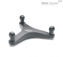 Трехлопастный маховик EYK.400+EBS A-20-C3 (208311-C3) ELESA+GANTER