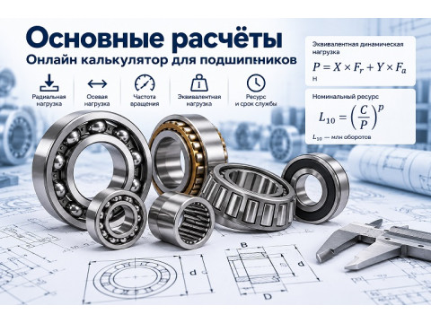 Основные расчёты. Онлайн калькулятор для подшипников