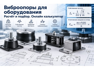 Основные расчёты виброизоляторов. Онлайн калькулятор