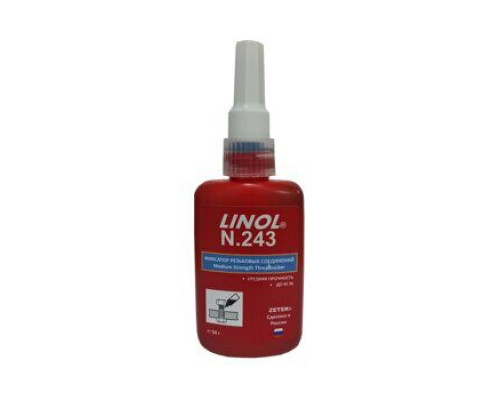 Резьбовой фиксатор средней прочности LINOL N.243 50G