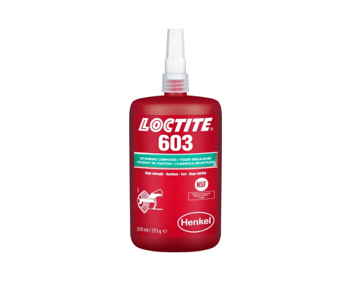 Вал-втулочный фиксатор для замасленных поверхностей LOCTITE 603 250ML Вал-втулочный фиксатор для замасленных поверхностей LOCTITE 603 250ML