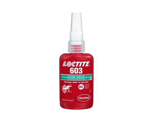 Вал-втулочный фиксатор для замасленных поверхностей LOCTITE 603 50ML Вал-втулочный фиксатор для замасленных поверхностей LOCTITE 603 50ML