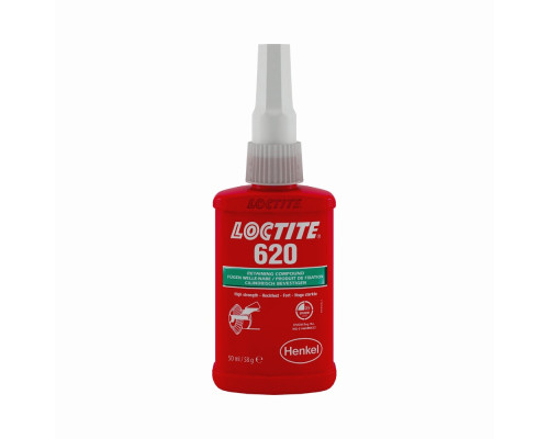 Вал-втулочный фиксатор, высокотемпературный, медленной полимеризации LOCTITE 620 50ML Вал-втулочный фиксатор, высокотемпературный, медленной полимеризации LOCTITE 620 50ML
